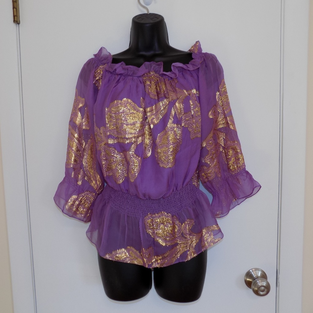 Badgley Mischka NWT silk top!